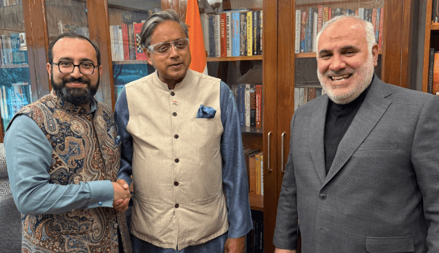 Shashi Tharoor discusses regional peace prospects with Iranian ambassador