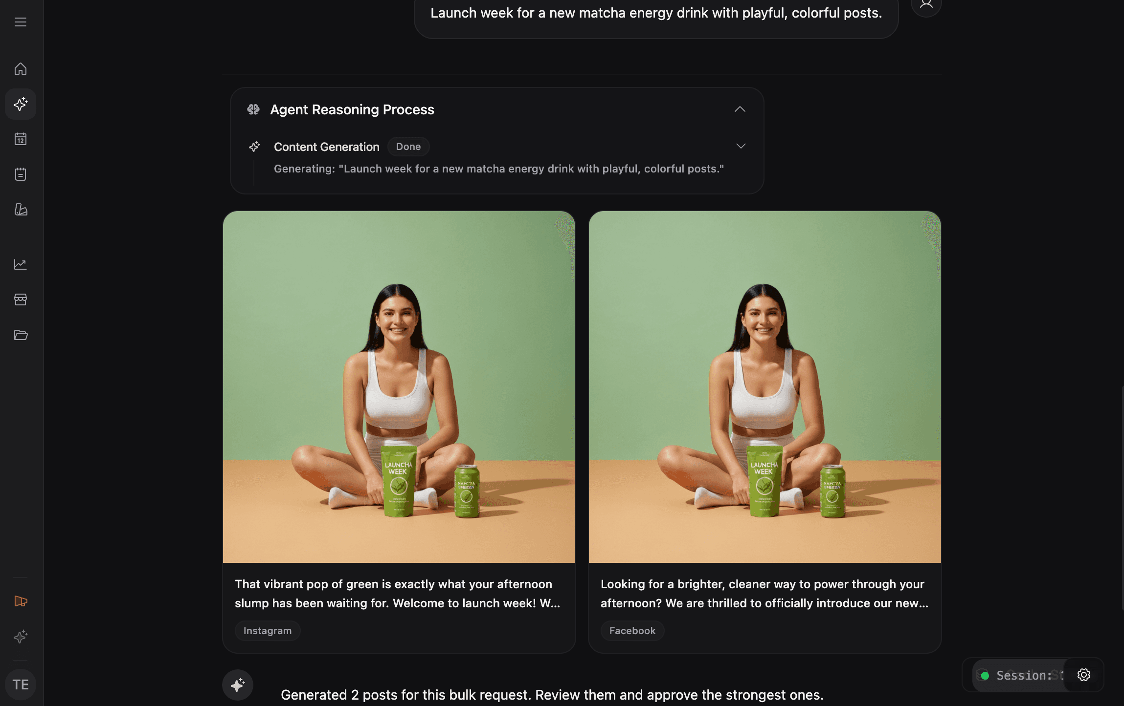 Mora posts for multiple platforms
