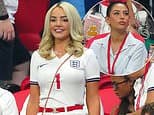 Jordan Pickford's wife Megan and Jude Bellingham's girlfriend Ashlyn Castro are spotted in the stands as they lead the glamorous WAGs rooting for England in the semi-final