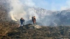 Series of wildfires across Scotland during 'extreme' alert