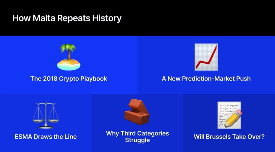Malta Tried This with Crypto. Now It’s Trying Again with Prediction Markets