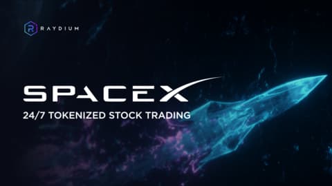 Raydium lists tokenized SpaceX shares for weekend trading