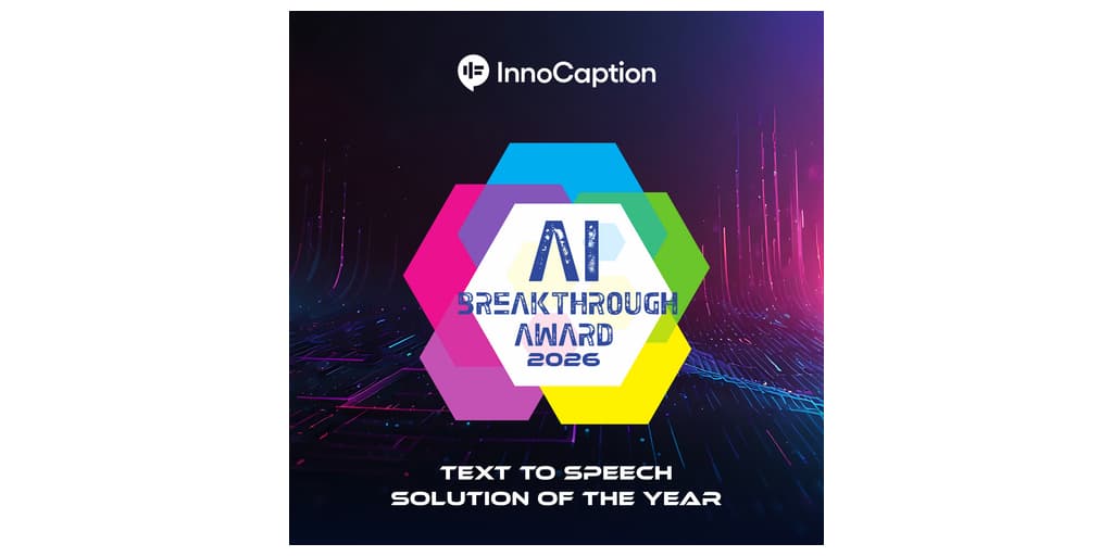 InnoCaption Recognized for Artificial Intelligence Innovation in 2026 AI Breakthrough Awards Program